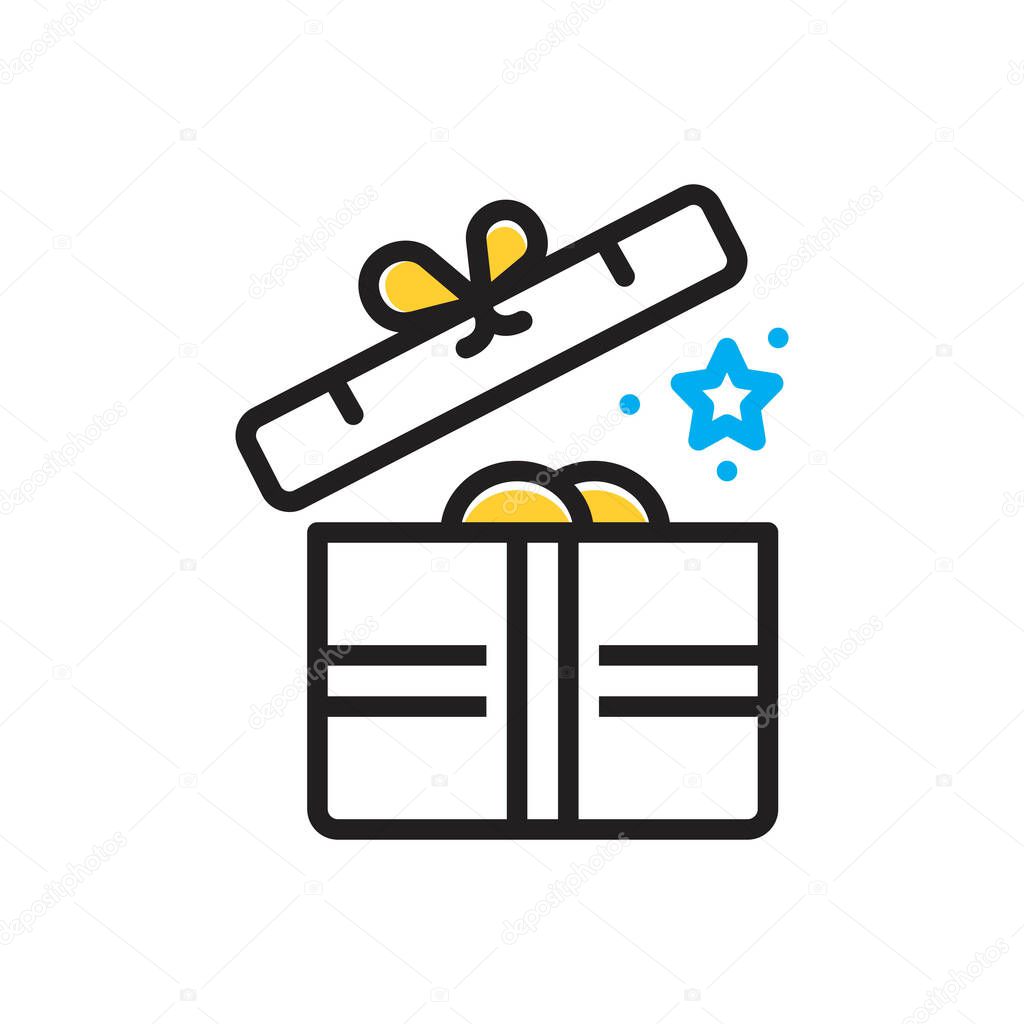 Multi color icon for open
