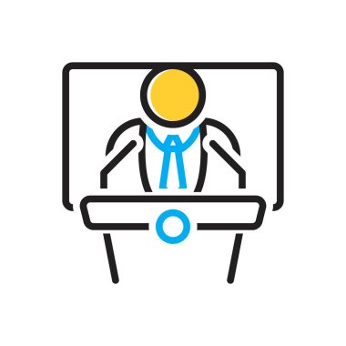 Demokrat için çoklu renk simgesi 