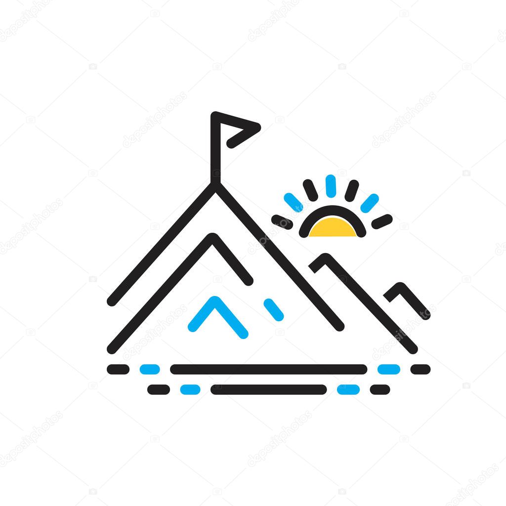 Multi color icon for peak