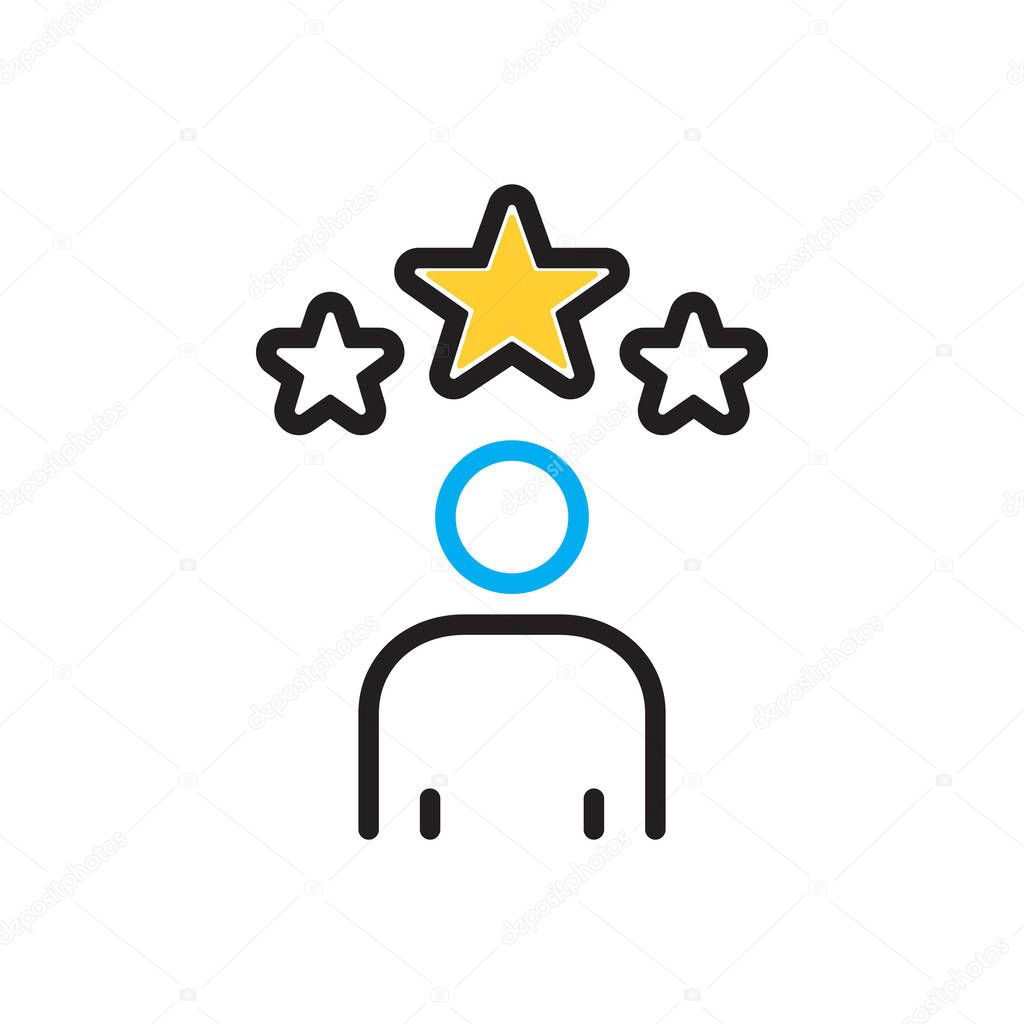 Multi color icon for golden
