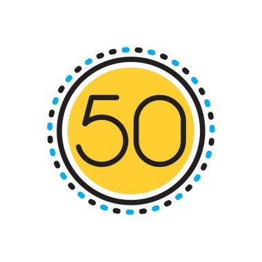 50 için çok renkli simge 