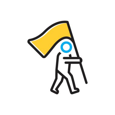 Bağımsız için çok renkli simge