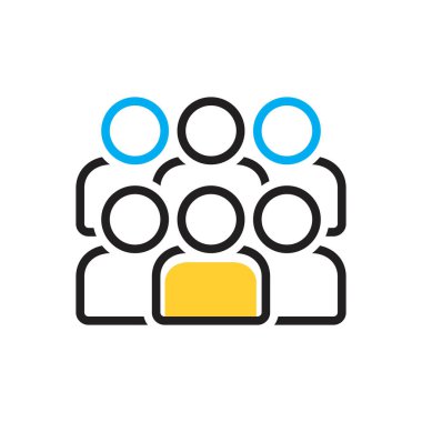 İnsanlar için çok renkli simge 