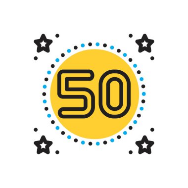 50 için çok renkli simge 