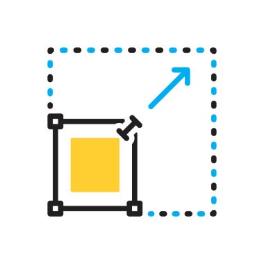 Yayılmak için çok renkli simge