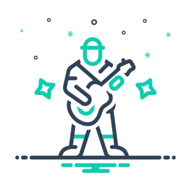 Rock çalgıcısı için simgeyi karıştır