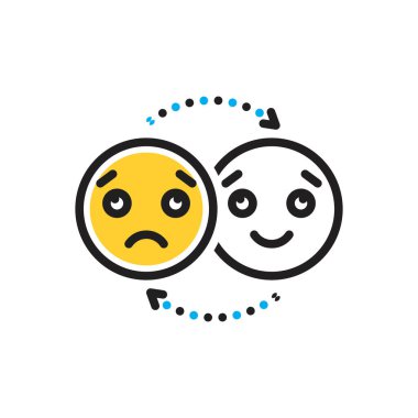 Duygular için çok renkli simge 