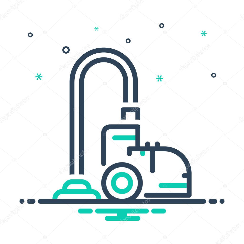 Mix icon for vacuum cleaner