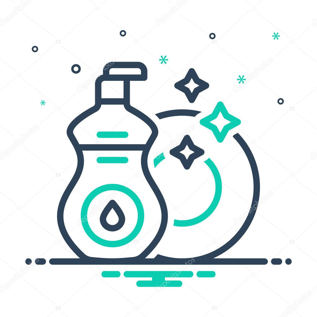 Mix icon for dishwashing liquid