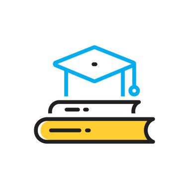 Mezuniyet için çok renkli simge