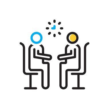 Buluşma için çok renkli simge 