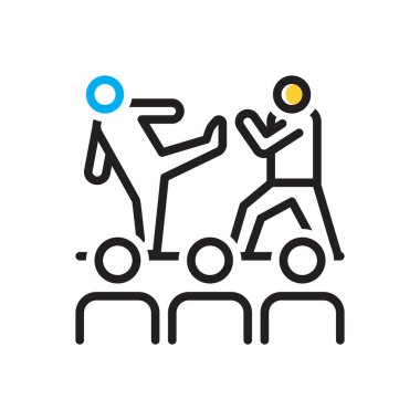 Performans için çok renkli simge 