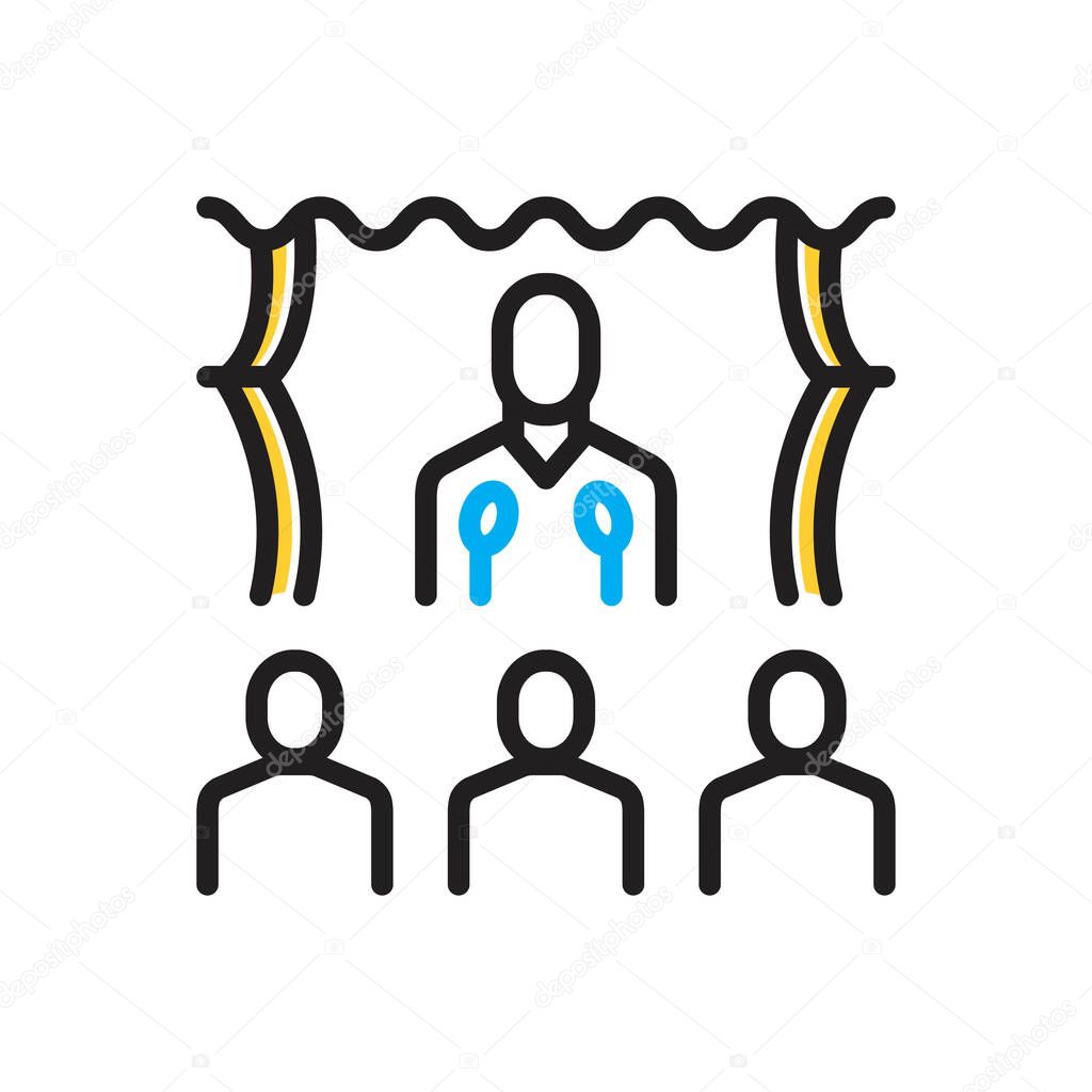Multi color icon for perform