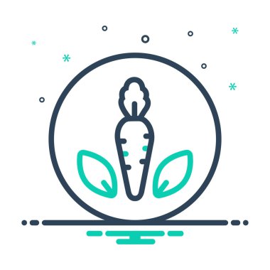 Organik yiyecekler için ikon karıştır