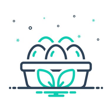 Ekolojik yumurtalar için simge karıştır