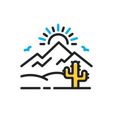 Çöl için çok renkli simge 