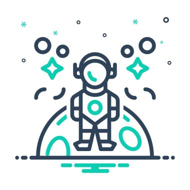 Ay 'daki insanlar için simgeyi karıştır