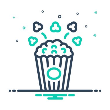 Patlamış mısır için karıştırma simgesi 