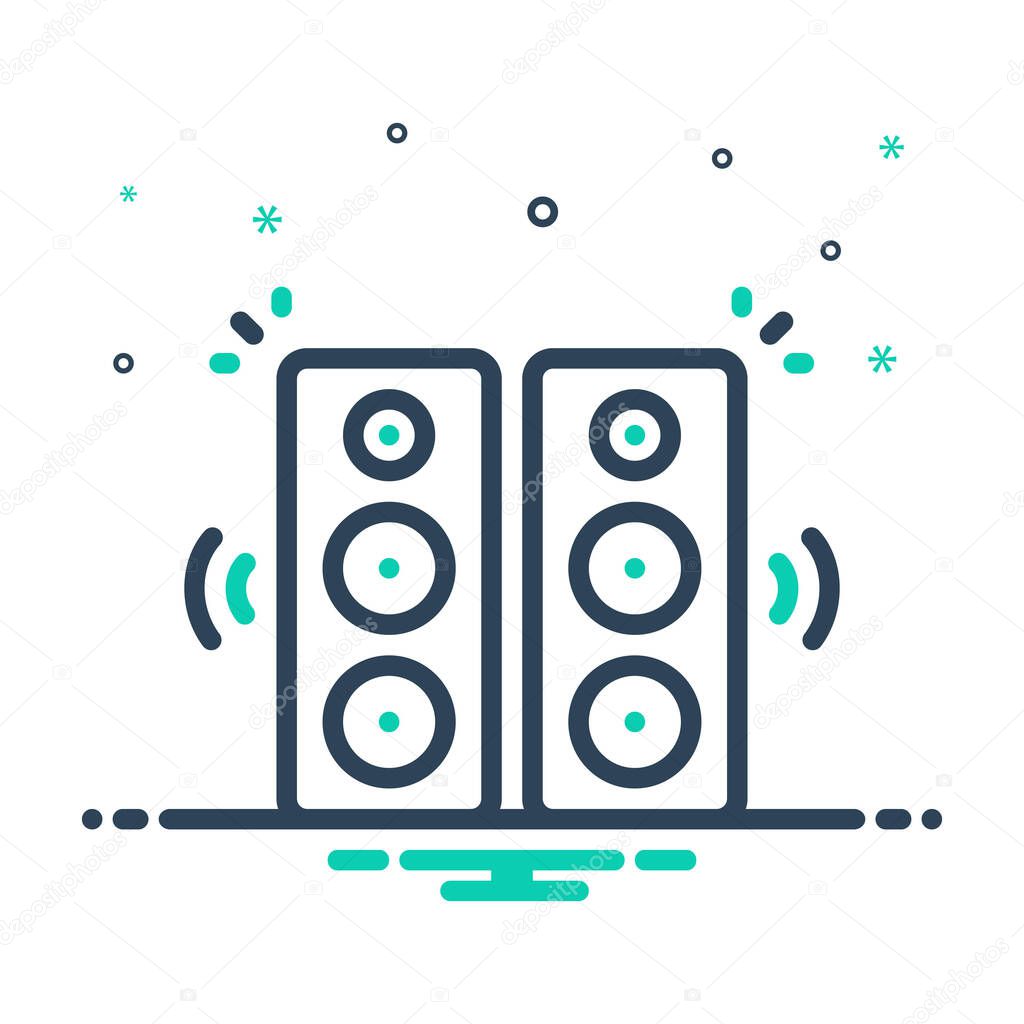 Mix icon for loud speaker