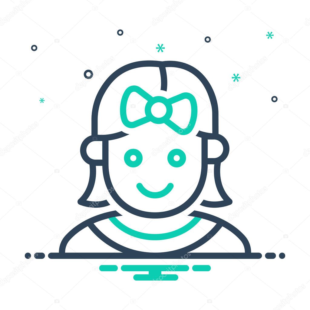 Mix icon for girl