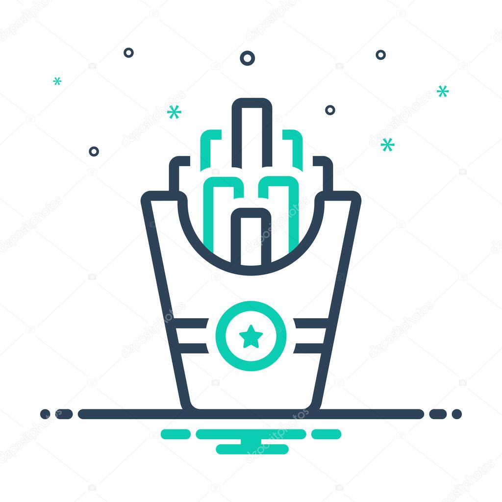 Mix icon for french fries