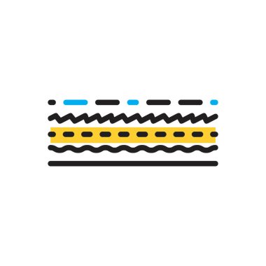 Satır için çok renkli simge 