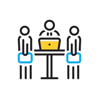 Toplantı için çok renkli simge 