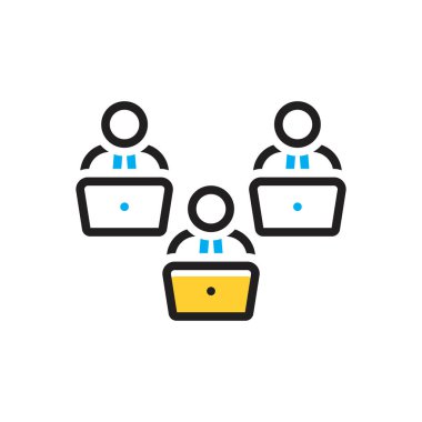 Personel için çok renkli simge 