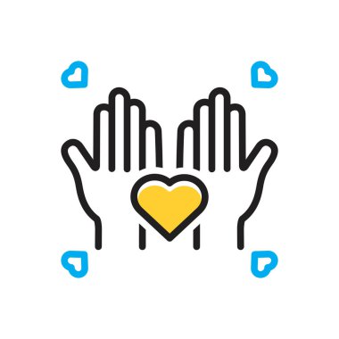 İlişki için çok renkli simge