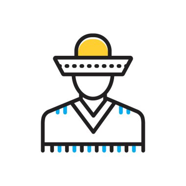 Meksika için çok renkli simge