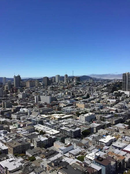 Vista Panorâmica Cidade São Francisco Califórnia Partir Coit Tower Uma — Fotografia de Stock
