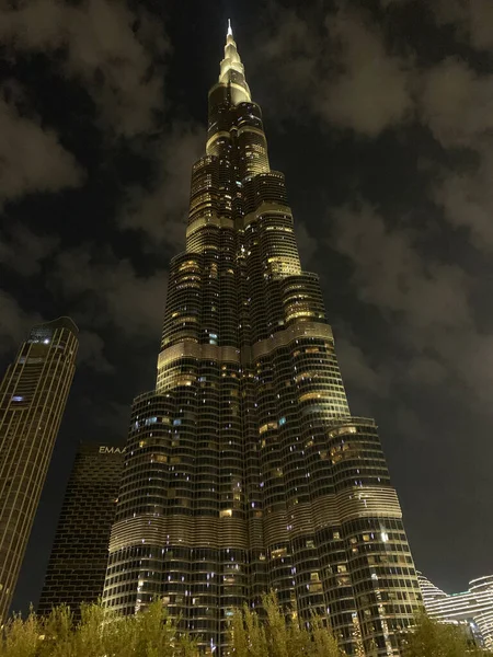 Burj Khalifa Nattvisning — Stockfoto