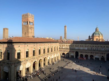 View of Piazza Maggiore, Bologna, Italy