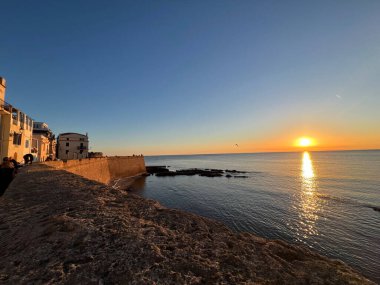 Alghero 'da gün batımı, Sardunya, İtalya