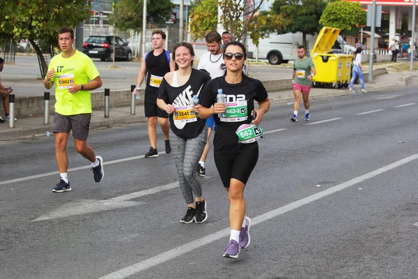 Skopje Oktober Över 000 Registrerade Löpare Deltar Skopje Maraton Den — Stockfoto