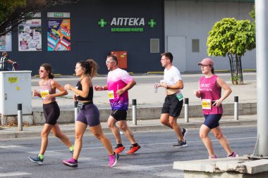 ÜSKÜP - Ekim 01: 10 binden fazla kayıtlı koşucu 01 Ekim 2023 'te Makedonya' nın Üsküp kentinde düzenlenen Üsküp Maratonuna katıldı.