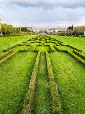 Lizbon 'da Miradouro Park Eduardo VII, Portekiz