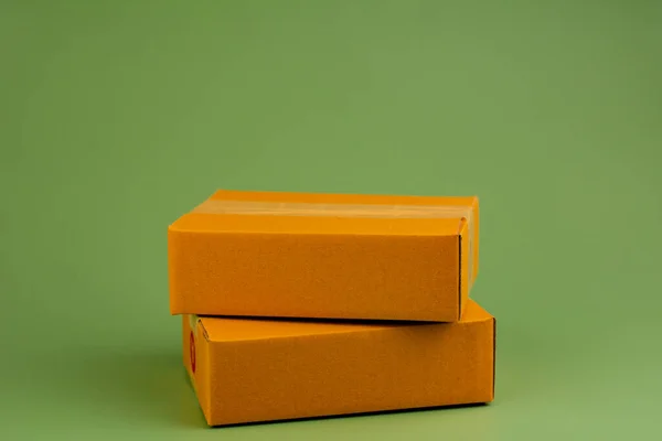 Carton Box Delivery Drum Parcel Box Brown Box — Stock Photo, Image