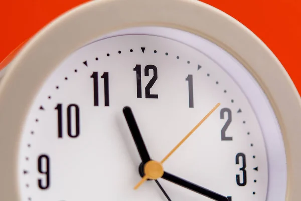 Alarme Horloge Temps Stratégie Plan Travail Avec Temps Fond Orange — Photo