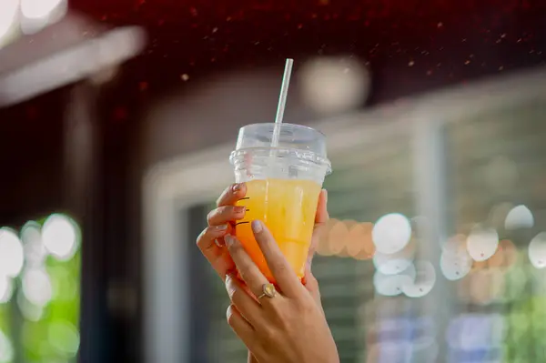 Orange juice, cold drinks High vitamin C drinks, orange juice shakes, food for health and beauty of the skin. cold drinks