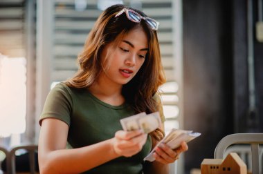 Dolar, para, gelir, finans ve yatırımları say. Para akışı. Mali muhasebe ve mali planlama.