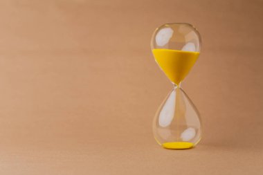 Hourglass Yellow Working with limited time The process of counting down time clipart