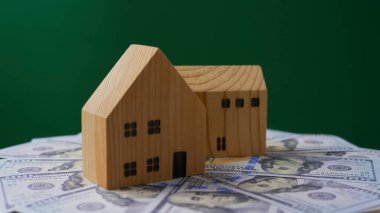 Ahşap ev modeli ev kredisi ve nakit, ev ve konut, yüksek değerli gayrimenkul