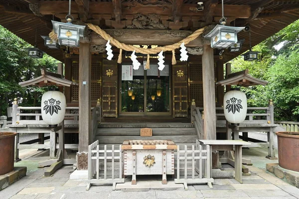 Ιερό Shirahata Jinja Όπου Ιάπωνας Πολέμαρχος Yoshitsune Minamoto Έχει Κατοχυρωθεί — Φωτογραφία Αρχείου