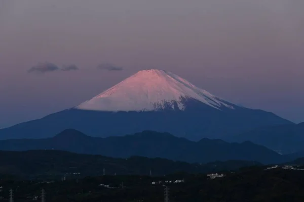 Landschaft Des Berges Fuji Spätherbst Hintergrundmaterial Für Neujahrskarten — Stockfoto