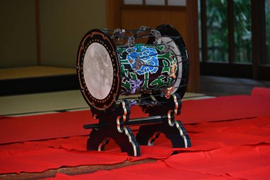 Ancient Japanese court music (called 'GAGAKU' in Japan) performance. Gagaku consists of percussion, wind and string instruments. clipart