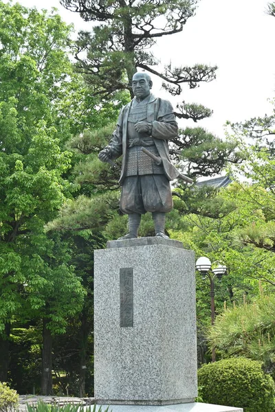 Άγαλμα Του Tokugawa Ieyasu Ιαπωνικός Τουρισμός Aichi Νομός Κάστρο Okazaki — Φωτογραφία Αρχείου