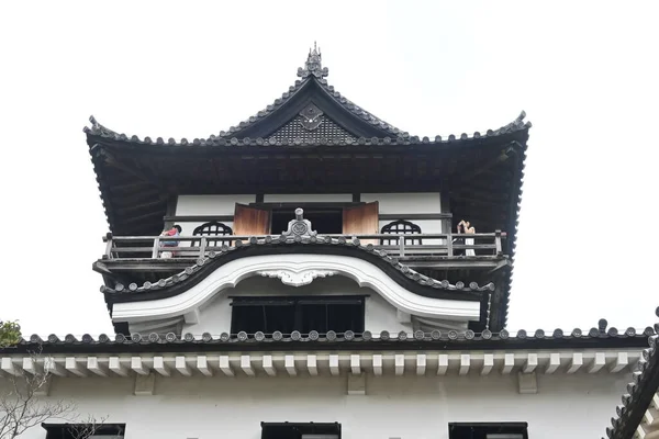 日本观光游览 城堡游览 井山城堡 井山市爱知县据说俯瞰基索河的猪山城堡是日本现存最古老的木制城堡塔 — 图库照片