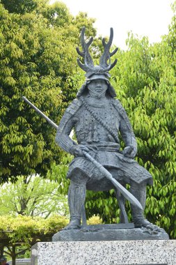 Japon turizmi, Japon tarihi ve kültürü. Eski Japon üniforması 'Yoroi' ve 'Kabuto'. Japon Zırhı ve Samuray Savaşçısı miğferi.