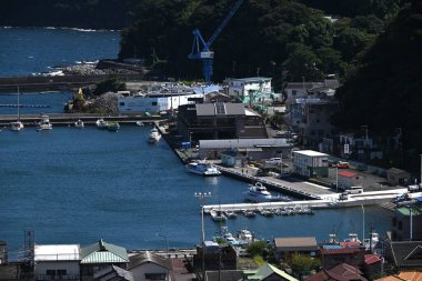 Japonya 'ya seyahat et. Kanagawa 'daki Manazuru Kasabası 